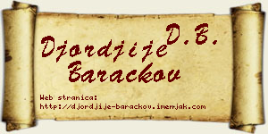 Đorđije Baračkov vizit kartica